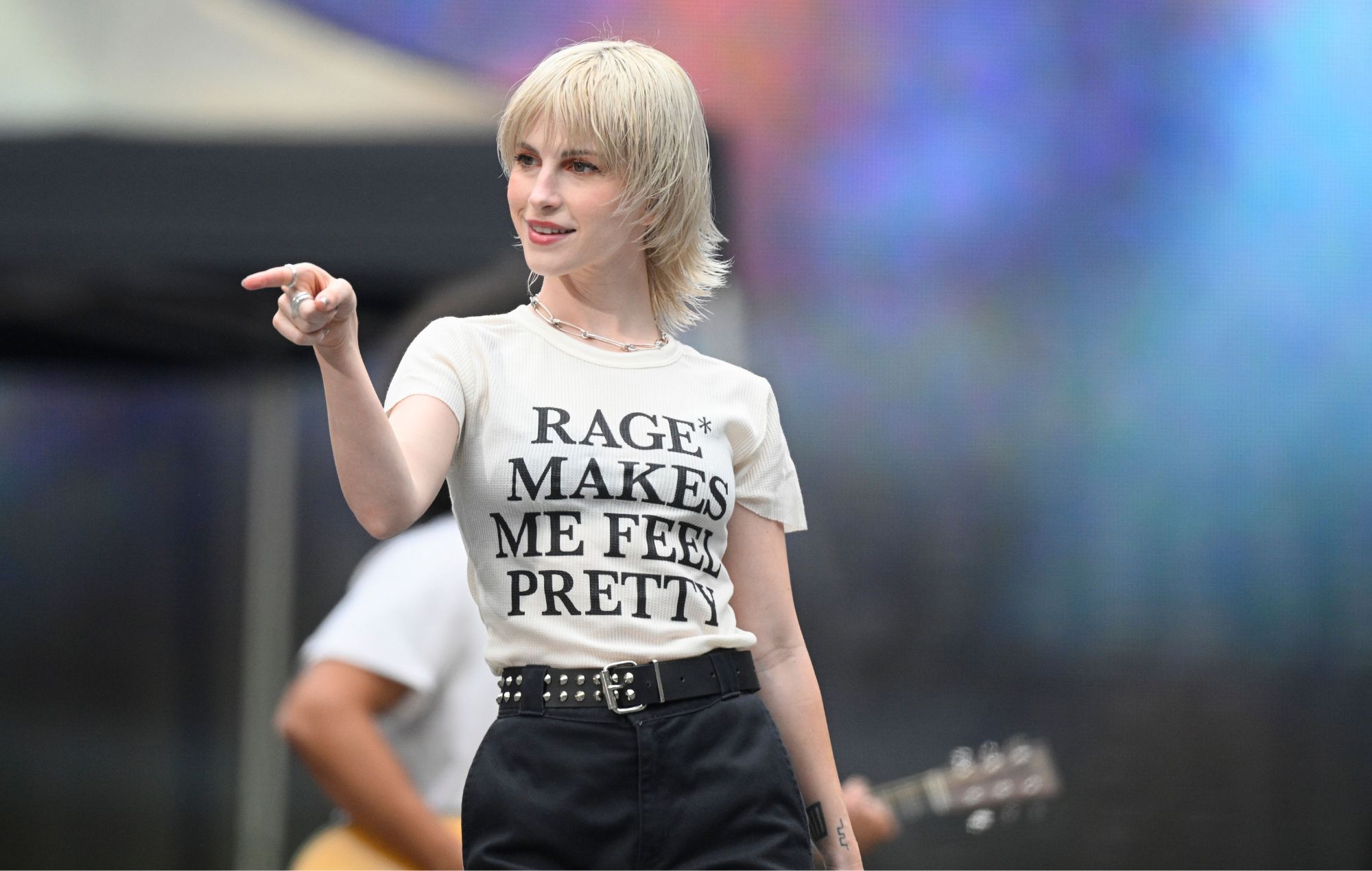 Paramore's Hayley Williams performs on stage in 2024